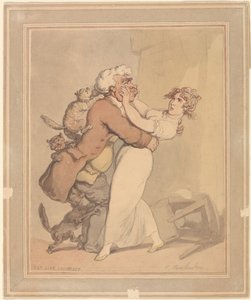 Cat-Like Courtship by Thomas Rowlandson